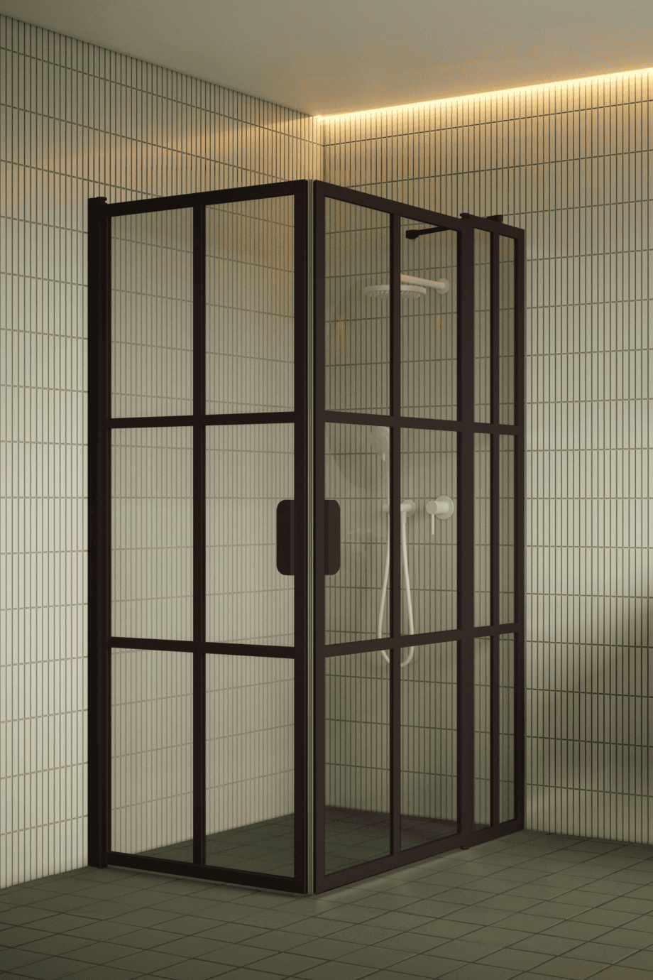 Shower enclosure Hietakari Bläk 768 Paris, Cocoa frame, bronze tinted glass Shower enclosure Hietakari Bläk 768 Paris, Cocoa frame, bronze tinted glass