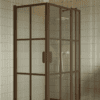 Shower enclosure Hietakari Bläk 768 Paris, Mocha frame, reeded glass Shower enclosure Hietakari Bläk 768 Paris, Mocha frame, reeded glass