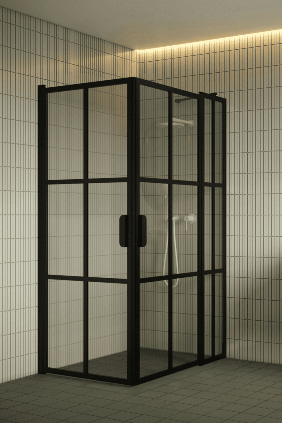 Shower enclosure Hietakari Bläk 768 Paris, black frame, bronze tinted glass Shower enclosure Hietakari Bläk 768 Paris, black frame, bronze tinted glass