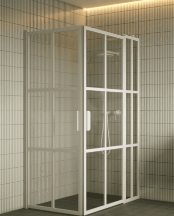Shower enclosure Hietakari Bläk 768 Paris, hinged door + hinged door with fixed part