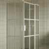 Shower enclosure Hietakari Bläk 768 Paris, white frame, reeded glass Shower enclosure Hietakari Bläk 768 Paris, white frame, reeded glass