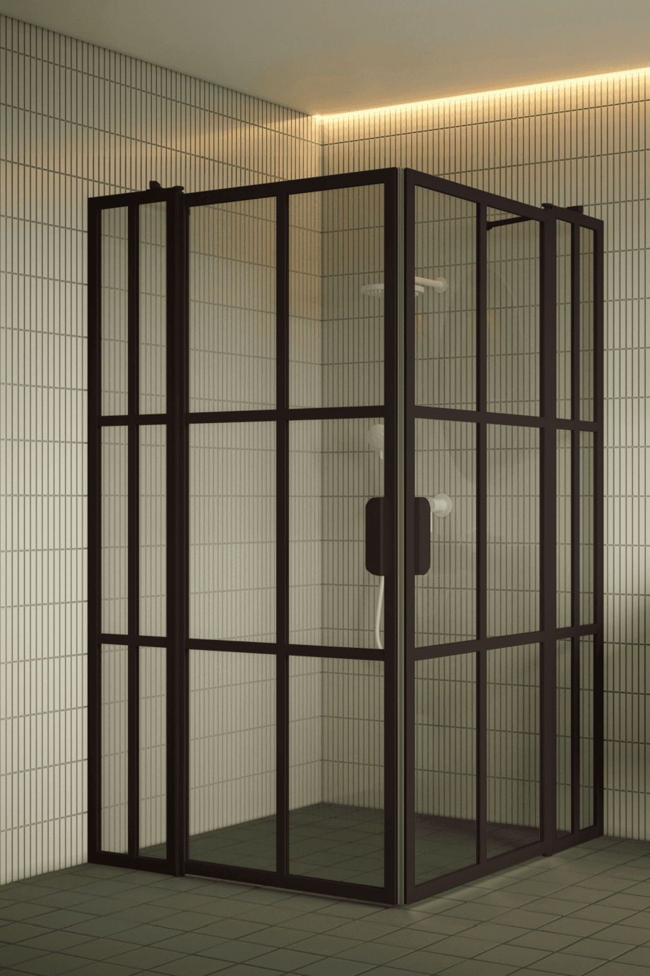 Shower enclosure Hietakari Bläk 769 Paris, Cocoa frame, grey tinted glass Shower enclosure Hietakari Bläk 769 Paris, Cocoa frame, grey tinted glass