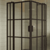 Shower enclosure Hietakari Bläk 769 Paris, Cocoa frame, clear glass Shower enclosure Hietakari Bläk 769 Paris, hinged door with fixed part + hinged door with fixed part – 7