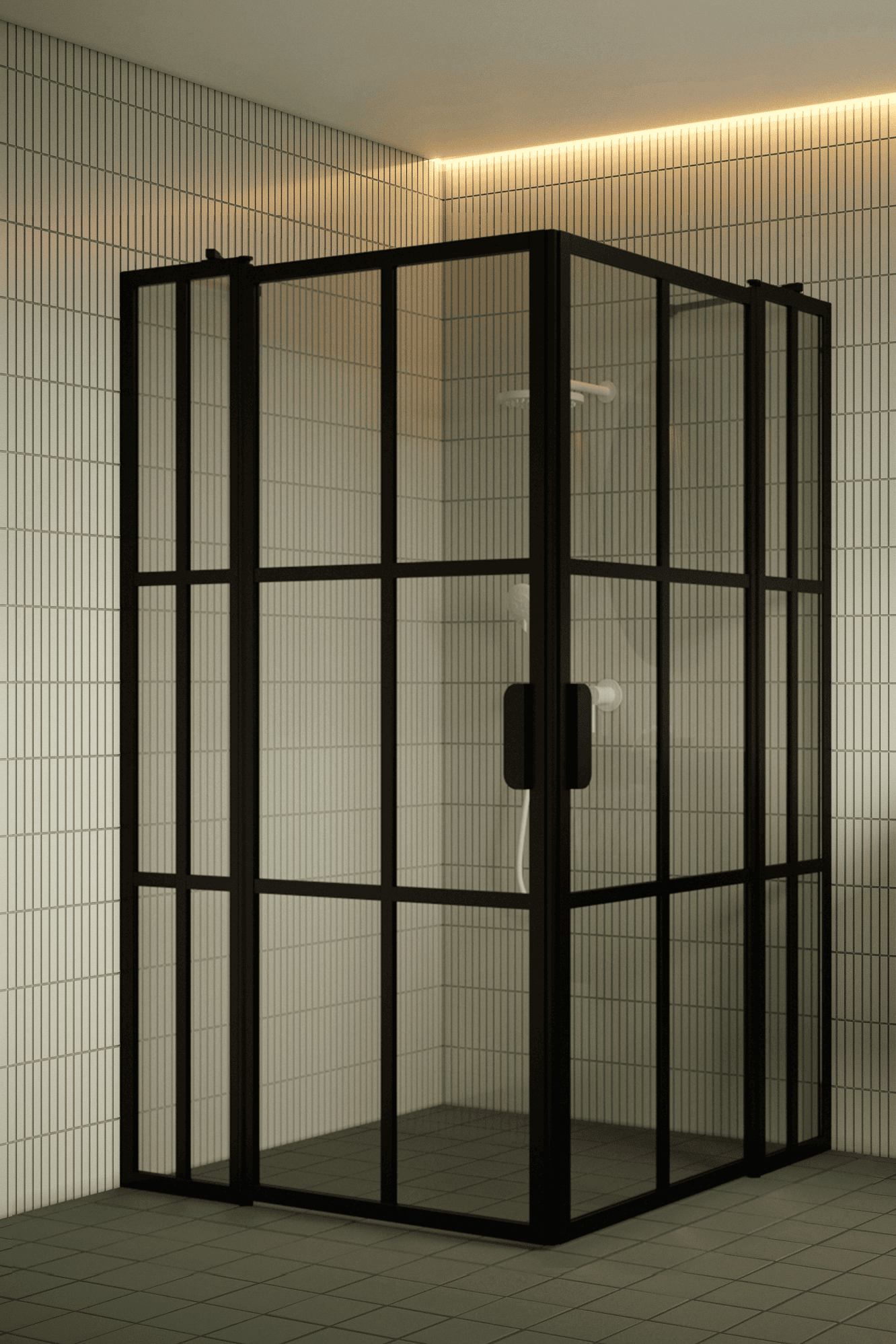Shower enclosure Hietakari Bläk 769 Paris, hinged door with fixed part + hinged door with fixed part – 4