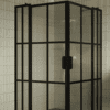 Shower enclosure Hietakari Bläk 769 Paris, black frame, satin frosted glass Shower enclosure Hietakari Bläk 769 Paris, black frame, satin frosted glass