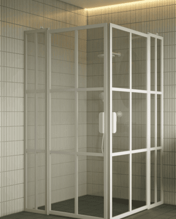Shower enclosure Hietakari Bläk 769 Paris, hinged door with fixed part + hinged door with fixed part