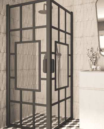 Shower enclosure Hietakari Bläk 802 Shanghai, hinged door + hinged door