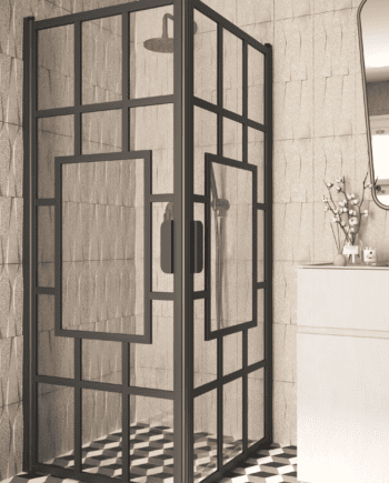 Shower enclosure Hietakari Bläk 802 Shanghai, hinged door + hinged door