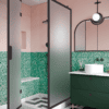 Shower enclosure Hietakari Bläk 887 New York, Cocoa frame, satin frosted glass Shower enclosure Hietakari Bläk 887 New York, Cocoa frame, satin frosted glass