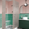 Shower enclosure Hietakari Bläk 887 New York, Sand frame, reeded glass Shower enclosure Hietakari Bläk 887 New York, Sand frame, reeded glass