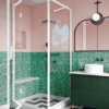 Shower enclosure Hietakari Bläk 887 New York, white frame, bronze tinted glass Shower enclosure Hietakari Bläk 887 New York, white frame, bronze tinted glass