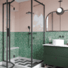 Shower enclosure Hietakari Bläk 890 New York, white frame, reeded glass Shower enclosure Hietakari Bläk 890 New York, white frame, reeded glass