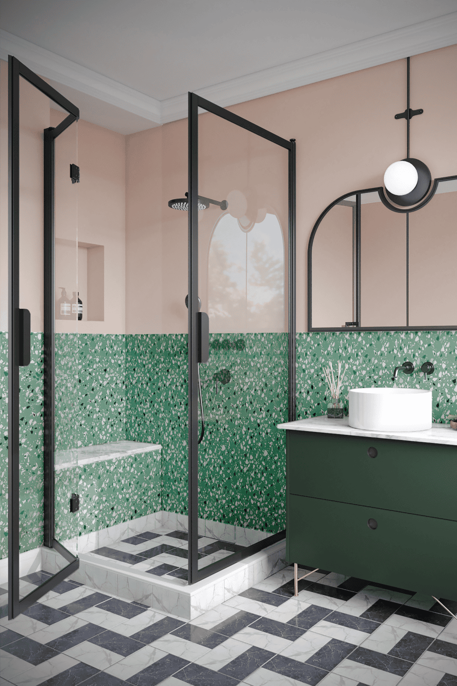 Shower enclosure Hietakari Bläk 893 New York, Sand frame, grey tinted glass Shower enclosure Hietakari Bläk 893 New York, Sand frame, grey tinted glass