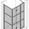 Shower enclosure Hietakari Bläk 897 Tokyo – 3D drawing Shower enclosure Hietakari Bläk 897 Tokyo, hinged door + folding door with fixed part – 3