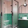 Shower enclosure Hietakari Bläk 899 New York, Cocoa frame, satin frosted glass Shower enclosure Hietakari Bläk 899 New York, Cocoa frame, satin frosted glass