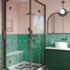Shower enclosure Hietakari Bläk 899 New York, Mocha frame, clear glass Shower enclosure Hietakari Bläk 899 New York, folding door + folding door – 6