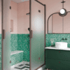 Shower enclosure Hietakari Bläk 899 New York, Mocha frame, satin frosted glass Shower enclosure Hietakari Bläk 899 New York, Mocha frame, satin frosted glass