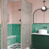 Shower enclosure Hietakari Bläk 899 New York, Sand frame, reeded glass Shower enclosure Hietakari Bläk 899 New York, Sand frame, reeded glass
