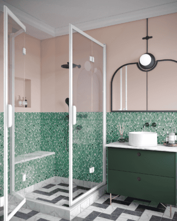 Shower enclosure Hietakari Bläk 899 New York, folding door + folding door