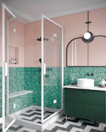 Shower enclosure Hietakari Bläk 899 New York, folding door + folding door