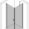 Shower enclosure Hietakari Forma 368, fixed wall + hinged door – view 3 Shower enclosure Hietakari Forma 368, fixed wall + hinged door – 3