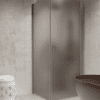 Shower enclosure Hietakari Forma 368, aluminium frame, grey satin glass Shower enclosure Hietakari Forma 368, aluminium frame, grey satin glass