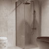 Shower enclosure Hietakari Forma 368, aluminium frame, bronze tinted glass Shower enclosure Hietakari Forma 368, aluminium frame, bronze tinted glass