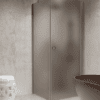 Shower enclosure Hietakari Forma 368, aluminium frame, brown satin glass Shower enclosure Hietakari Forma 368, aluminium frame, brown satin glass