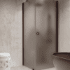 Shower enclosure Hietakari Forma 368, Cocoa frame, grey satin glass Shower enclosure Hietakari Forma 368, Cocoa frame, grey satin glass