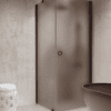 Shower enclosure Hietakari Forma 368, Cocoa frame, brown satin glass Shower enclosure Hietakari Forma 368, Cocoa frame, brown satin glass