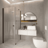 Shower enclosure Hietakari Forma 368, Cocoa frame, reeded glass Shower enclosure Hietakari Forma 368, Cocoa frame, reeded glass