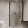 Shower enclosure Hietakari Forma 368, Cocoa frame, satin frosted glass Shower enclosure Hietakari Forma 368, Cocoa frame, satin frosted glass