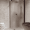 Shower enclosure Hietakari Forma 368, Cocoa frame, super bright satin glass Shower enclosure Hietakari Forma 368, Cocoa frame, super bright satin glass