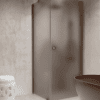 Shower enclosure Hietakari Forma 368, Mocha frame, grey satin glass Shower enclosure Hietakari Forma 368, Mocha frame, grey satin glass
