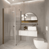 Shower enclosure Hietakari Forma 368, Mocha frame, reeded glass Shower enclosure Hietakari Forma 368, Mocha frame, reeded glass
