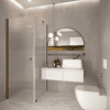 Shower enclosure Hietakari Forma 368, Mocha frame, super bright satin glass Shower enclosure Hietakari Forma 368, Mocha frame, super bright satin glass
