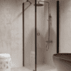Shower enclosure Hietakari Forma 368, fixed wall + hinged door – view 6 Shower enclosure Hietakari Forma 368, fixed wall + hinged door – 6