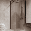 Shower enclosure Hietakari Forma 368, black frame, bronze tinted glass Shower enclosure Hietakari Forma 368, black frame, bronze tinted glass