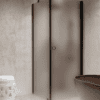 Shower enclosure Hietakari Forma 368, black frame, satin frosted glass Shower enclosure Hietakari Forma 368, black frame, satin frosted glass