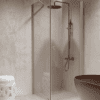 Shower enclosure Hietakari Forma 368, fixed wall + hinged door – view 7 Shower enclosure Hietakari Forma 368, fixed wall + hinged door – 7