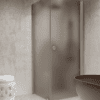 Shower enclosure Hietakari Forma 368, Sand frame, brown satin glass Shower enclosure Hietakari Forma 368, Sand frame, brown satin glass