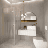 Shower enclosure Hietakari Forma 368, Sand frame, reeded glass Shower enclosure Hietakari Forma 368, Sand frame, reeded glass