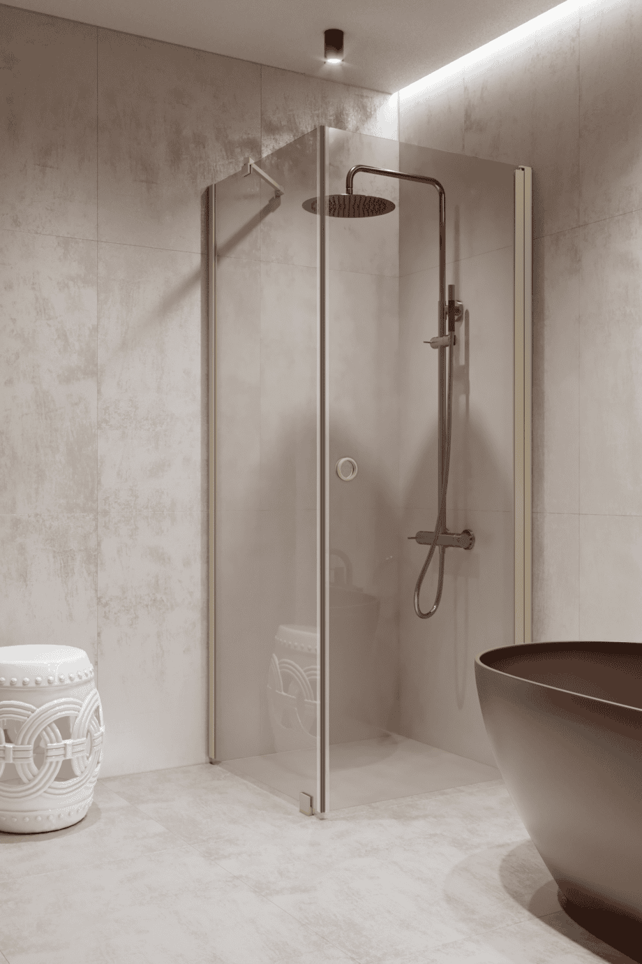 Shower enclosure Hietakari Forma 368, Sand frame, super bright glass Shower enclosure Hietakari Forma 368, Sand frame, super bright glass
