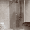 Shower enclosure Hietakari Forma 368, white frame, grey tinted glass Shower enclosure Hietakari Forma 368, white frame, grey tinted glass