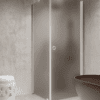Shower enclosure Hietakari Forma 368, white frame, grey satin glass Shower enclosure Hietakari Forma 368, white frame, grey satin glass