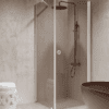 Shower enclosure Hietakari Forma 368, white frame, bronze tinted glass Shower enclosure Hietakari Forma 368, white frame, bronze tinted glass