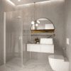 Shower enclosure Hietakari Forma 368, white frame, reeded glass Shower enclosure Hietakari Forma 368, white frame, reeded glass