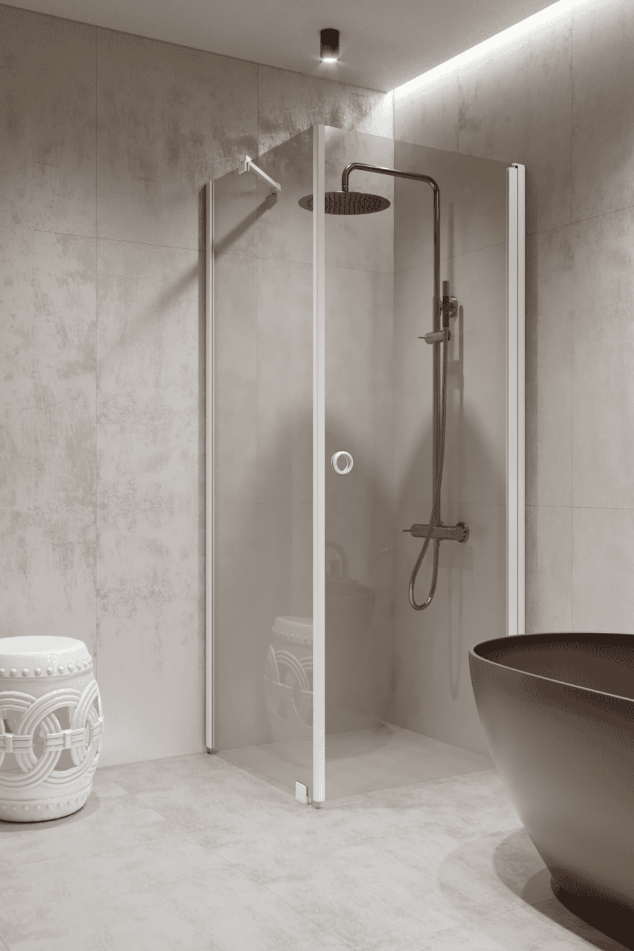 Shower enclosure Hietakari Forma 368, white frame, super bright glass Shower enclosure Hietakari Forma 368, white frame, super bright glass
