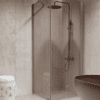 Shower enclosure Hietakari Forma 369, aluminium frame, bronze tinted glass Shower enclosure Hietakari Forma 369, aluminium frame, bronze tinted glass
