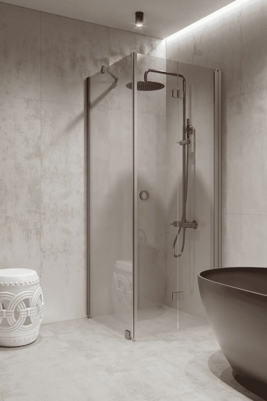Shower enclosure Hietakari Forma 369, aluminium frame, super bright glass Shower enclosure Hietakari Forma 369, aluminium frame, super bright glass
